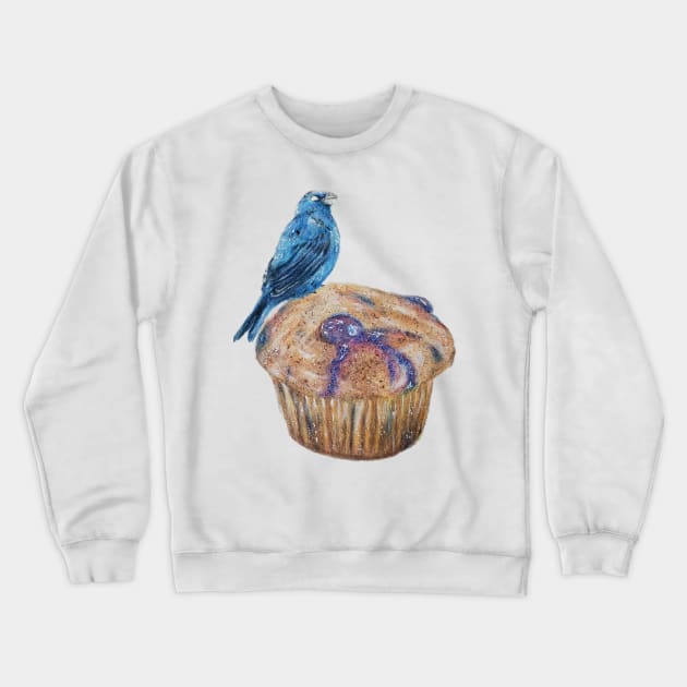 Indigo Blueberry Muffin Crewneck Sweatshirt by Animal Surrealism